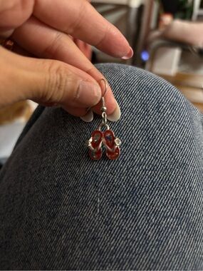Red Flip-Flop Dangle Earrings - Women Jewelry